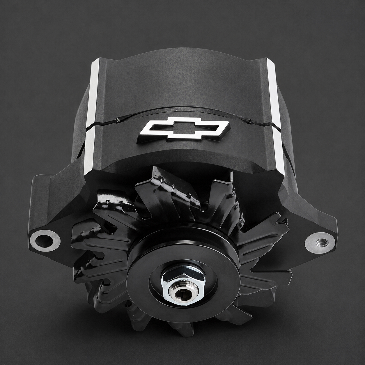 Black Crinkle with Raised/Machined Bowtie Emblem - Part #141-146