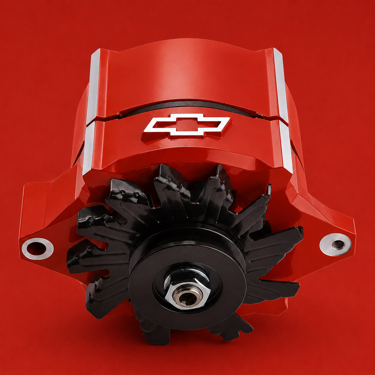 Red with Raised/Machined Bowtie Emblem - Part #141-150