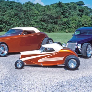 Three generations of street rodders really
caught everyone’s attention at the Detroit
Autorama and later at the Goodguys Indy event.