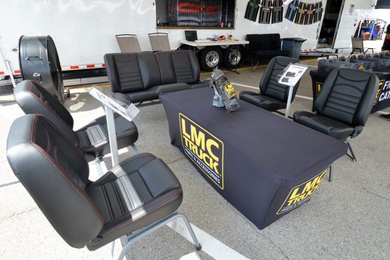 A rest area was provided also functioned as an ingenious use ofLMC TRUCK Custom Seat Sets.